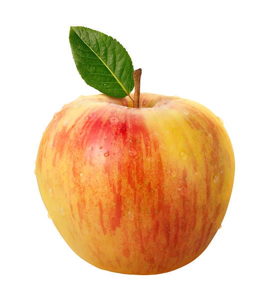 Fresh Honeycrisp Apple And Leaf With Clipping Path Stock Photo - Download  Image Now - iStock