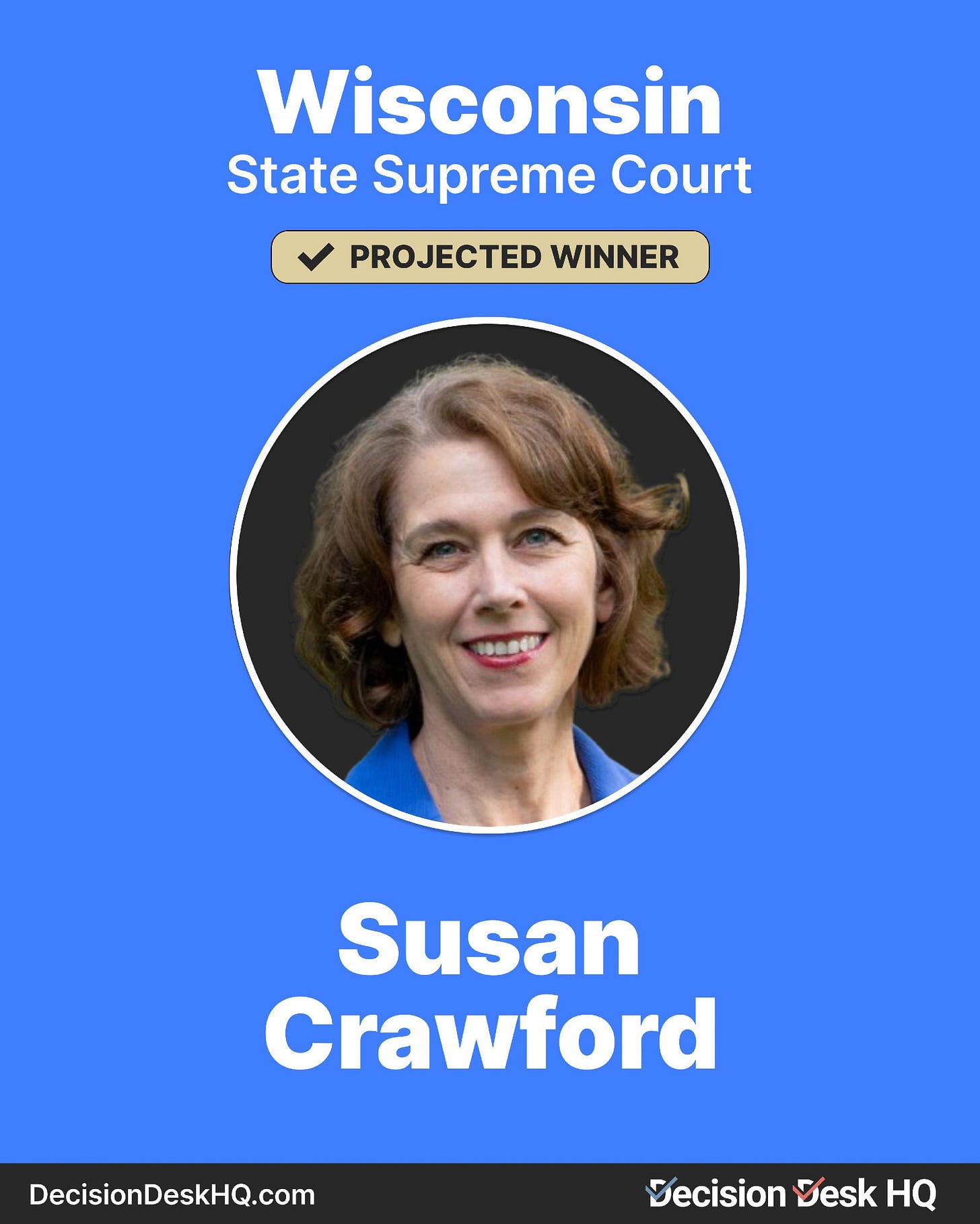 Wisconsin State Supreme Court Project Winner Susan Crawford Decision Desk HQ