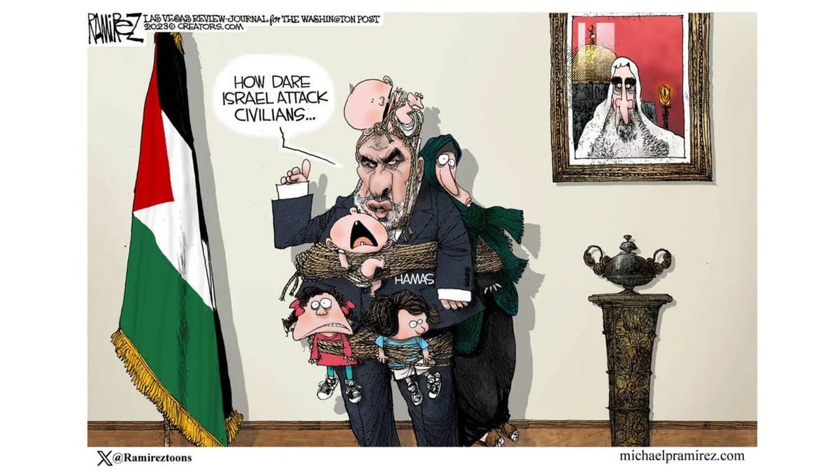 Cartoonist mocks Washington Post pulling his anti-Hamas piece with 'race  card' cartoon | Fox News