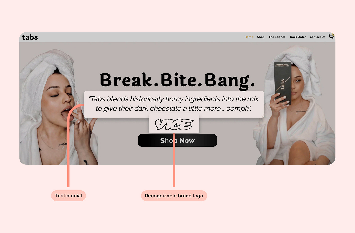 Tabs Sex Chocolate: Homepage Breakdown