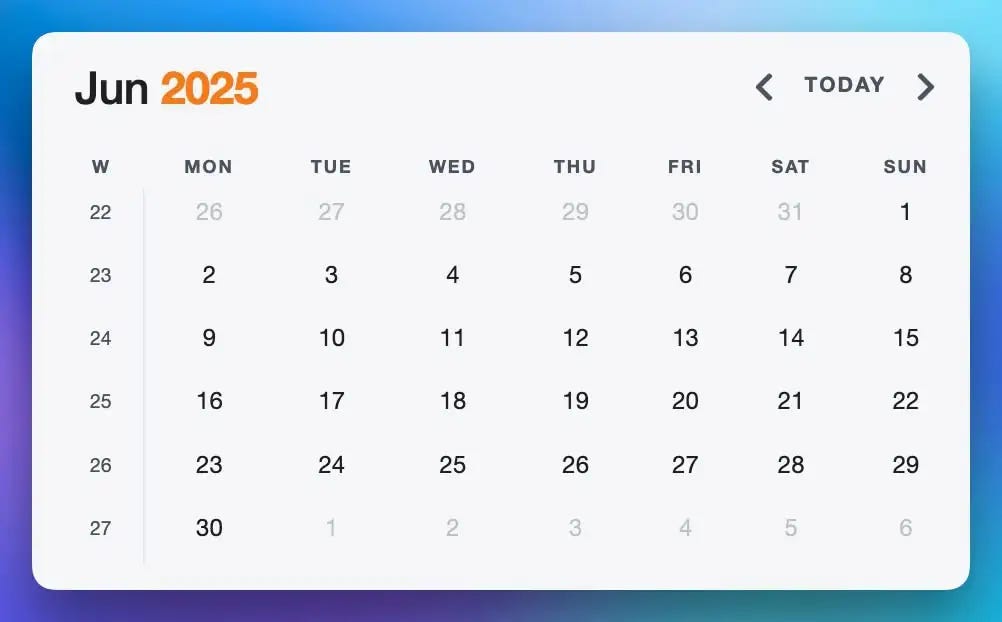 Obsidian Calendar