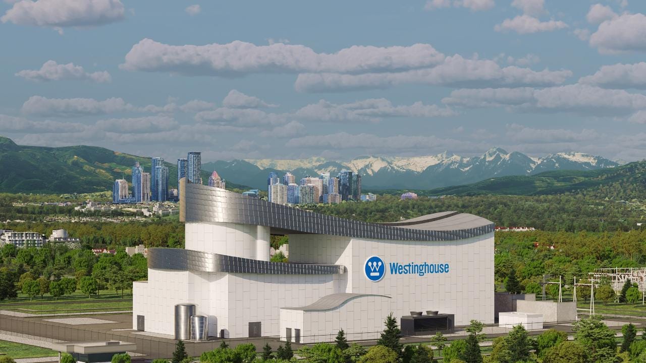 An artist’s rendering shows Westinghouse’s planned AP300 small modular nuclear power reactor, which the company officially unveiled in May. Picture: Westinghouse / Supplied