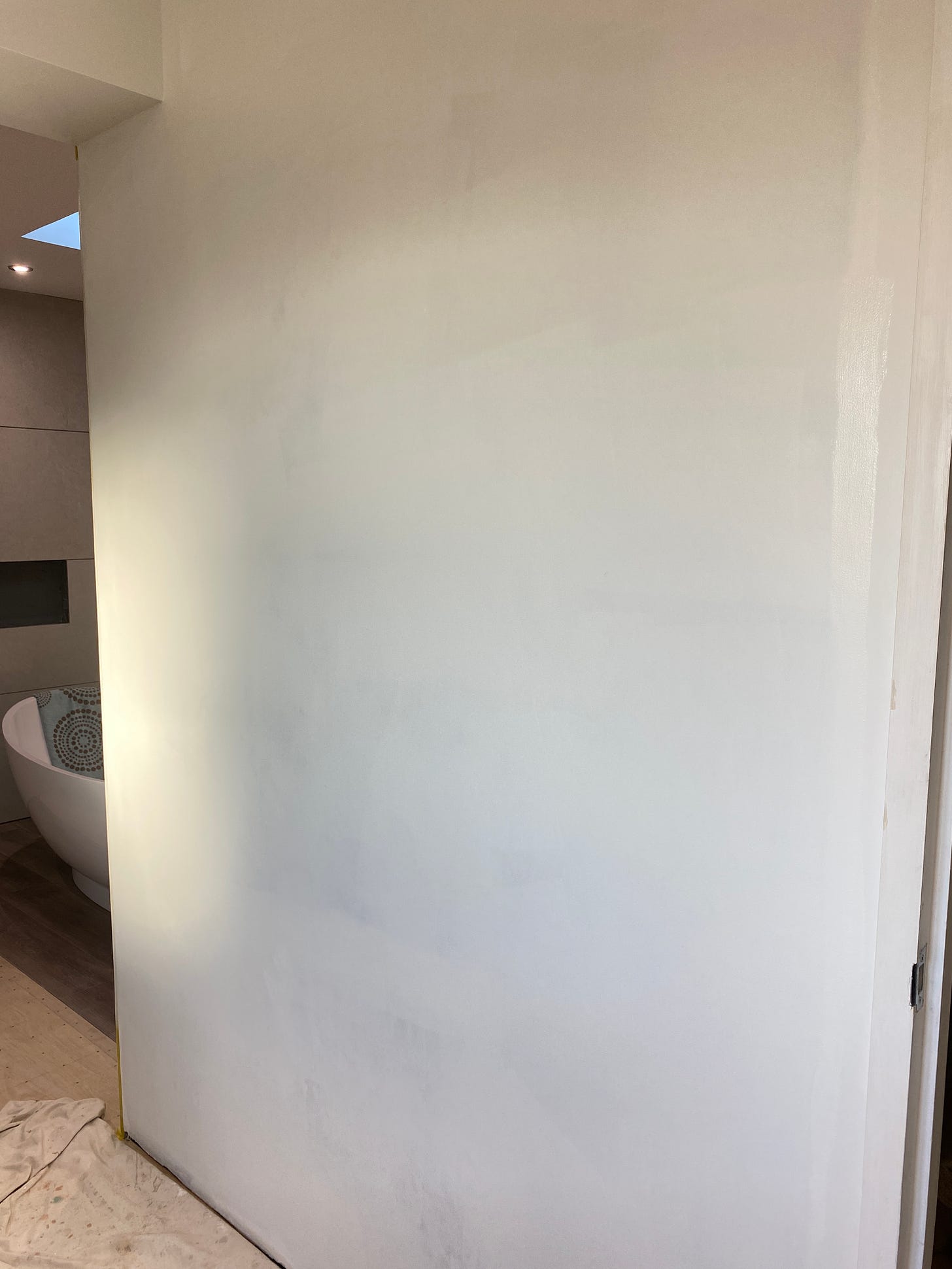 wall with mist-coat applied