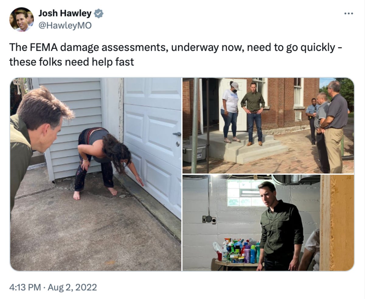 Josh Hawley urges for quick FEMA response for constituents 