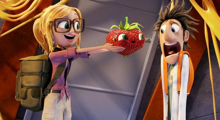 Cloudy With a Chance of Meatballs 2 [Directors: Cody Cameron, Kris Pearn, 2013]. Nominated by @Bakerdave76. 