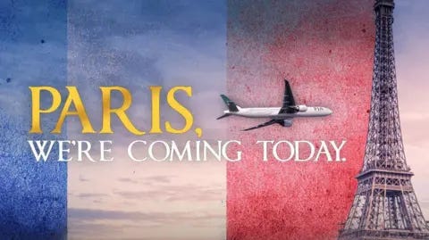 PIA Pakistan International Airlines' ad shows a passenger jet flying towards the Eiffel Tower PIA Pakistan International Airlines' ad shows a passenger jet flying towards the Eiffel Tower