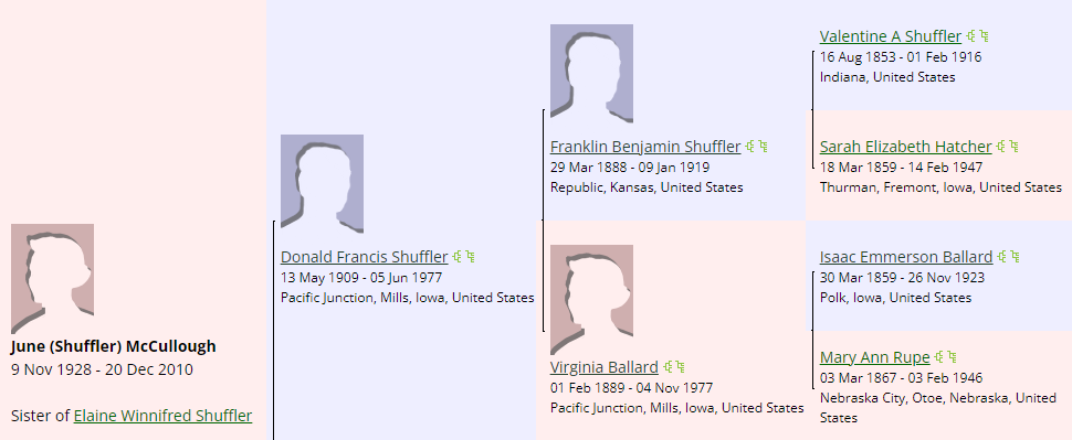 image of June (Shuffler) McCullough's paternal tree
