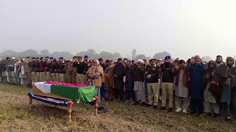 Martyrs of Daraban terror attack laid to rest with military honour -  Pakistan - Dunya News