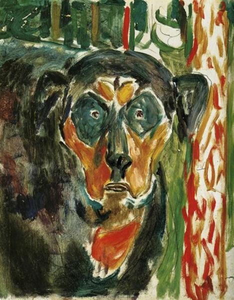 Head of a Dog, 1930 - Edvard Munch