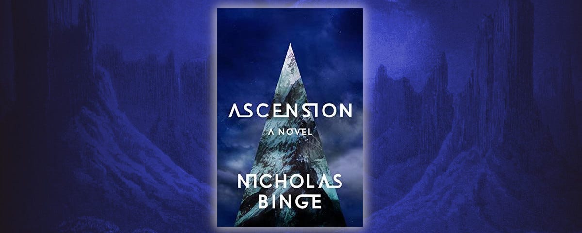 Ascension book cover on mountain background