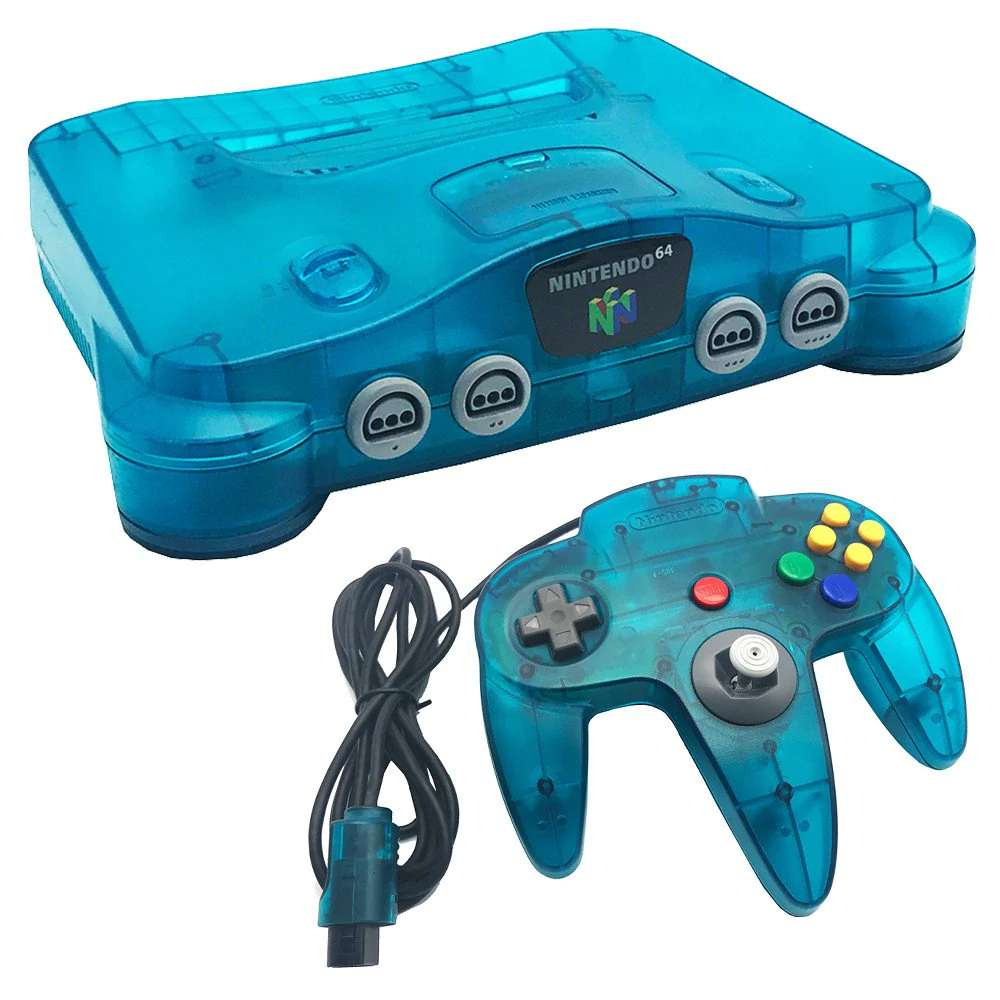 Ice Blue N64 and controller
