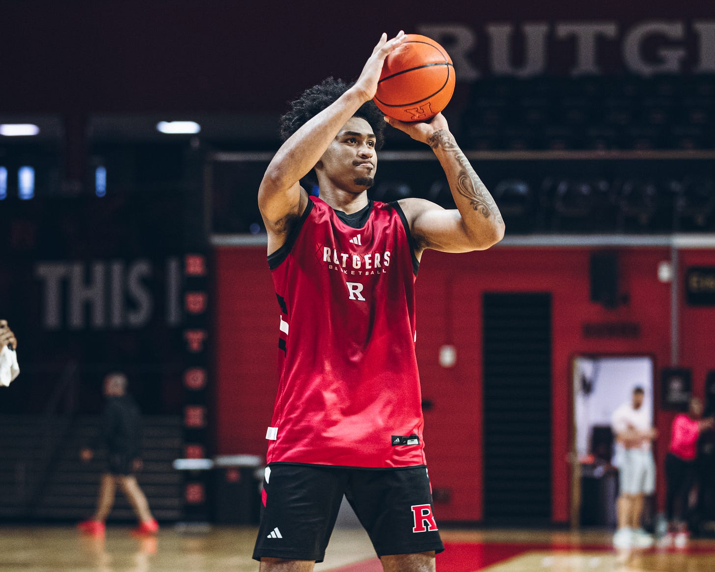 Dylan Harper practices with Rutgers. (Photo courtesy of Rutgers athletics)