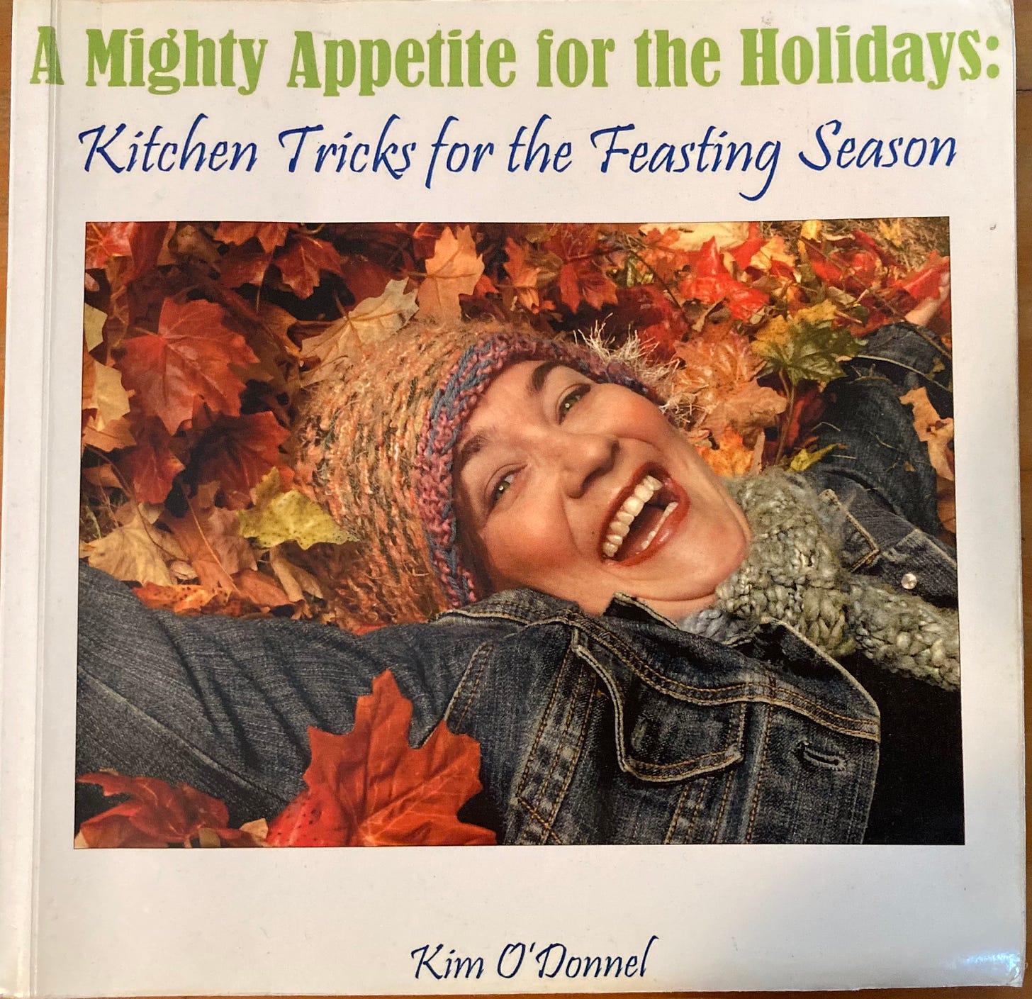 Cover of Kim O'Donnel's self-published book A Mighty Appetite for the Holidays