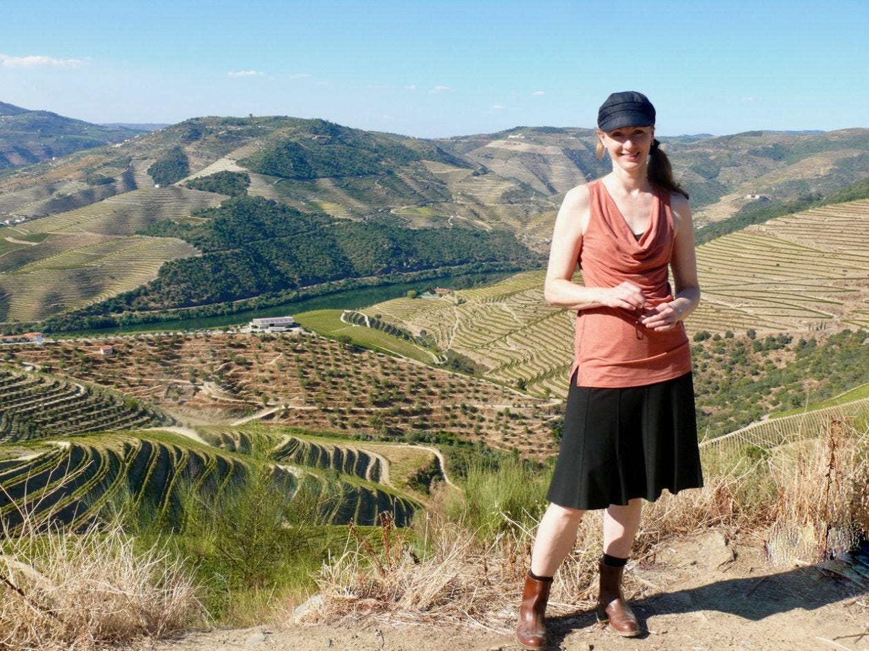 The author, Meg Maker, overlooking the Douro