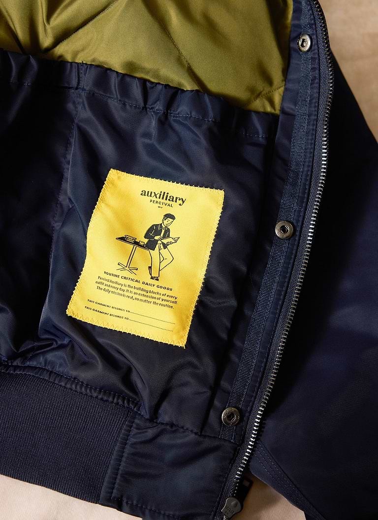 Bomber Jacket | Nylon | Midnight with Olive Bomber Jacket | Nylon | Midnight with Olive