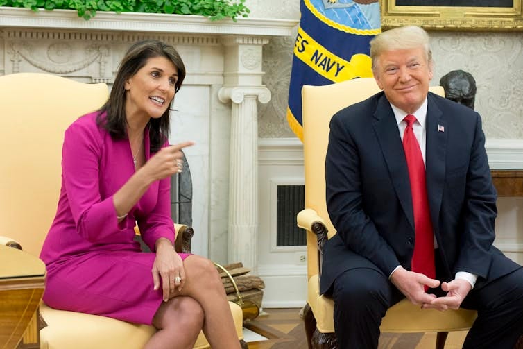 Haley and Trump in the Oval Office.