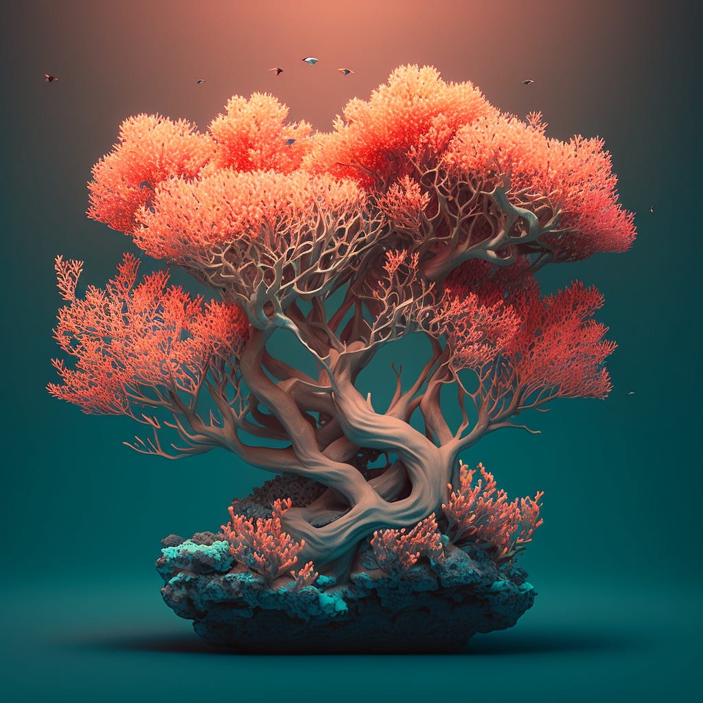coral bonsai