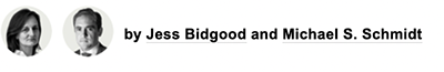 Screenshot of bylines. 	 by Jess Bidgood and Michael S. Schmidt
