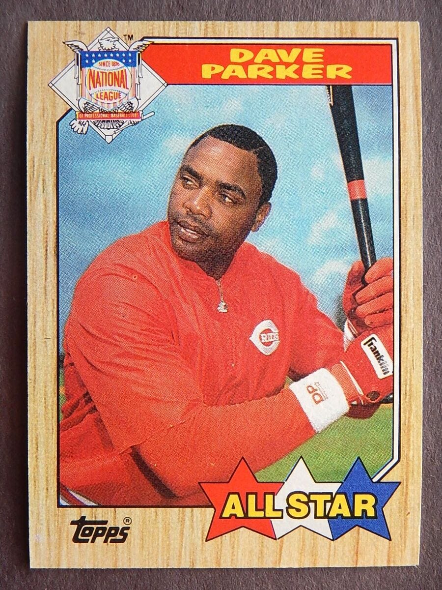 1987 Topps Dave Parker All Star