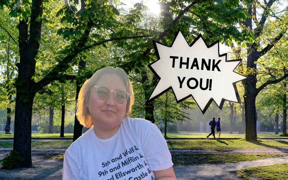 Photoshopped image of Hanna saying "Thank You"