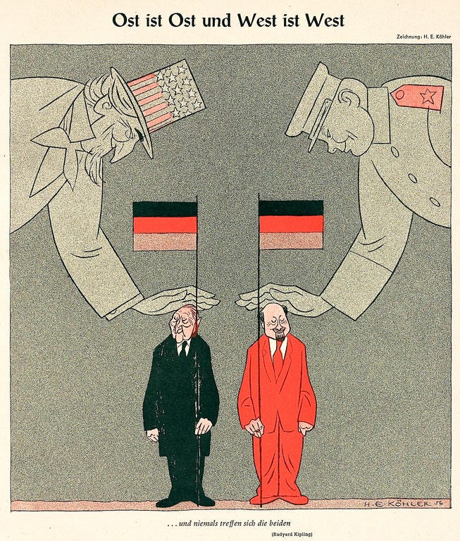 Cartoon by Köhler on relations between the FRG and the GDR (1956) - CVCE Website Cartoon by Köhler on relations between the FRG and the GDR (1956) - CVCE Website