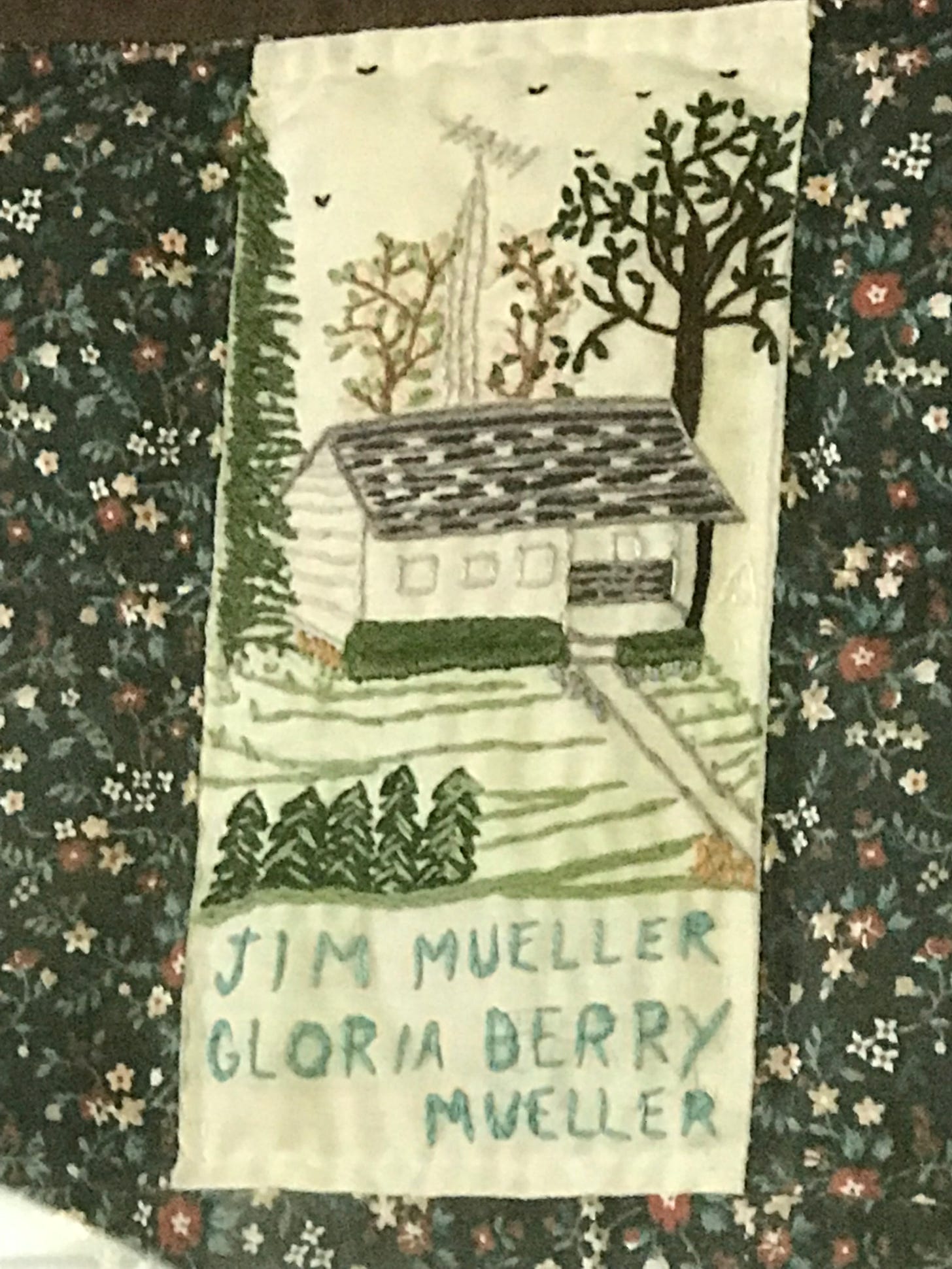 A quilt square that denotes the Mueller house in Concord, IL. A quilt square that denotes the Mueller house in Concord, IL.