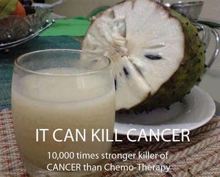 Soursop Fruit  Kills Cancer Naturally  10 000 times stronger than Chemo