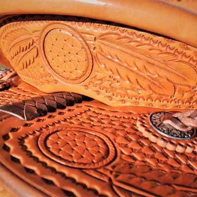 tooling on a western saddle