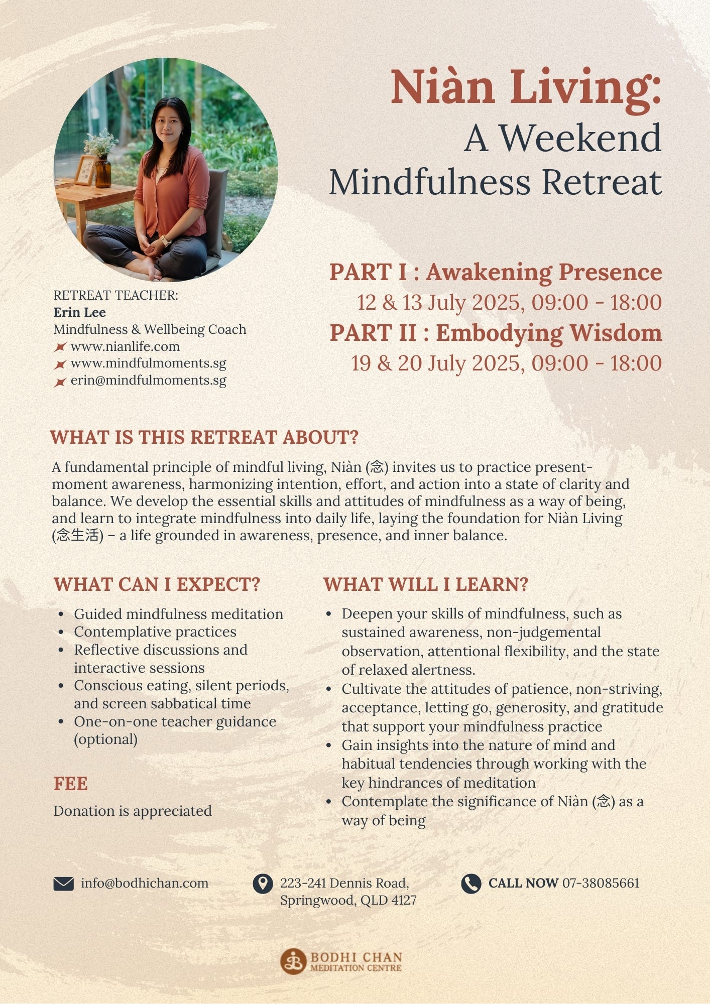 Retreat with Erin - Niàn Living: A Weekend Mindfulness Retreat