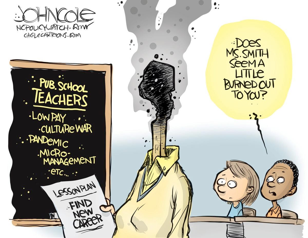 Cartoon: National teacher burnout