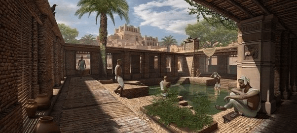 Reconstruction of the bath of mohenjo-daro, sindhu-sarawati civilization  circa 2600-2000 BCE. : r/IndiaSpeaks