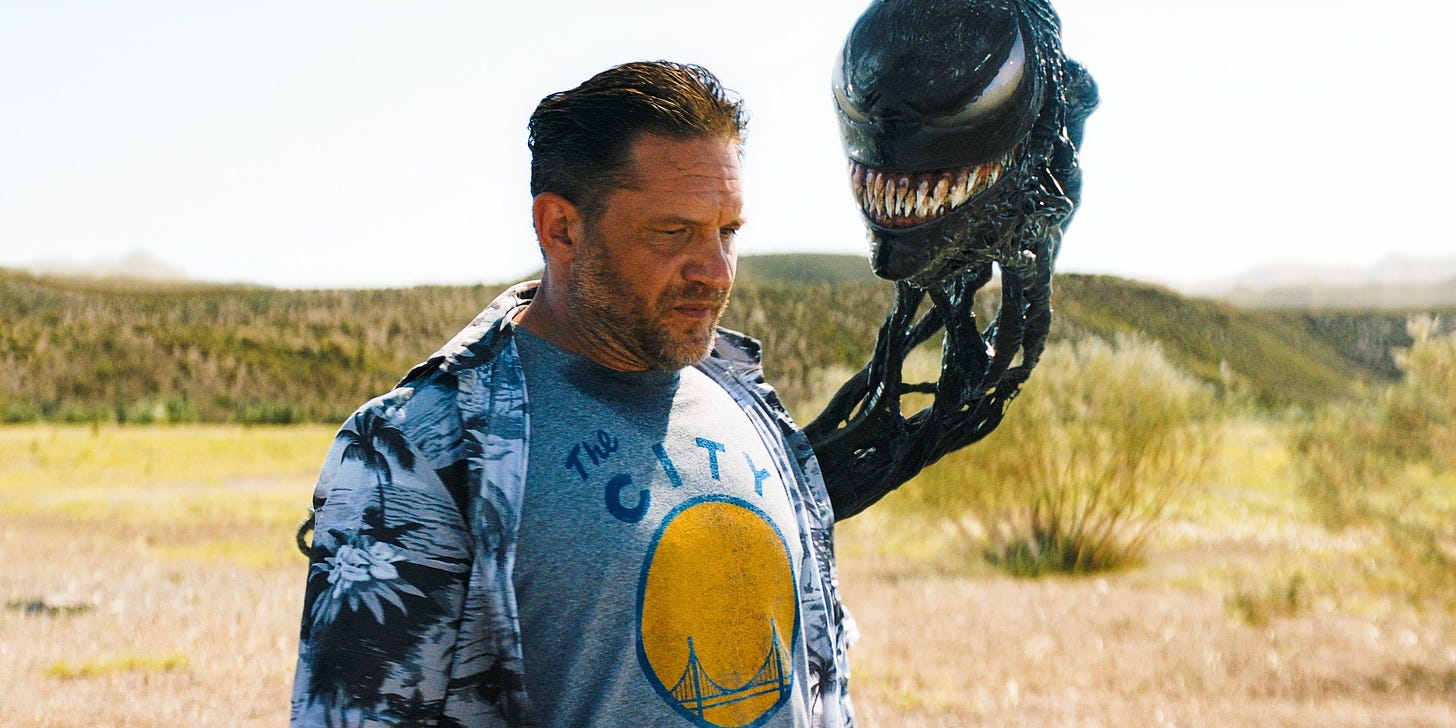 Tom Hardy in the 2024 superhero film Venom: The Last Dance