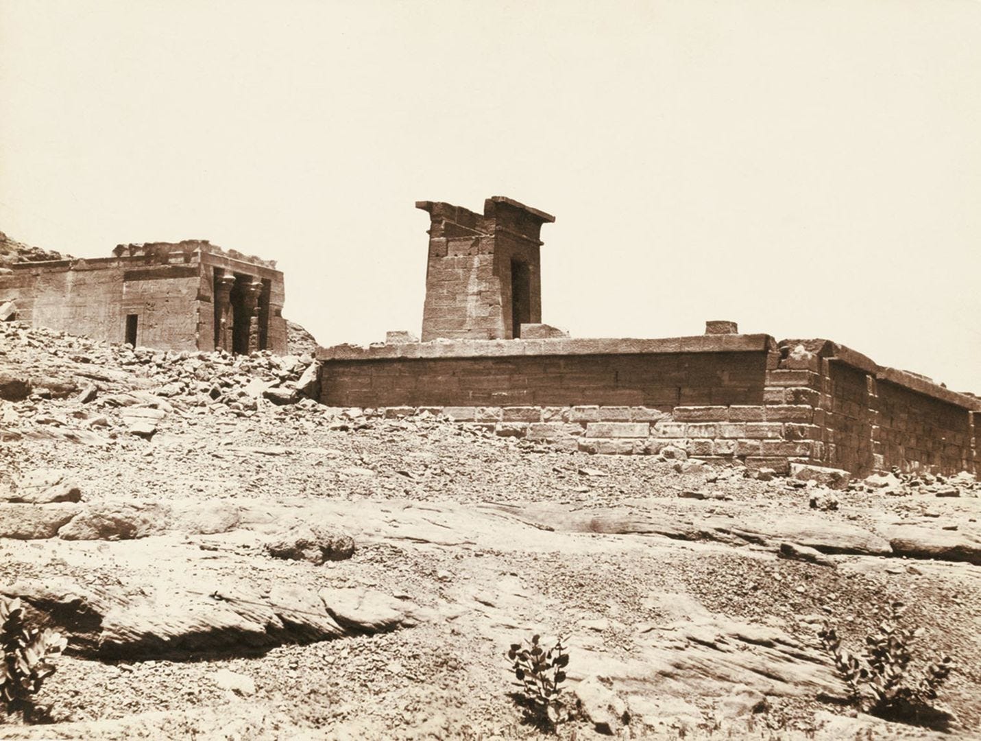 The Temple of Dendur in situ, ca. 1865–1885. Photo by Antonio Beato.