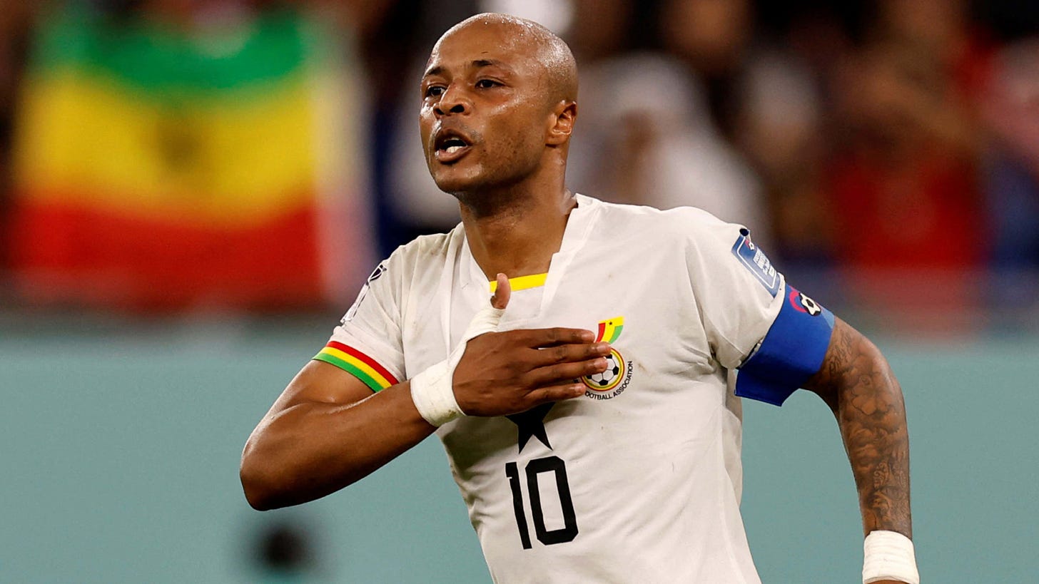 WATCH: Andre Ayew scores Africa's first goal at 2022 World Cup | Goal.com  Ghana