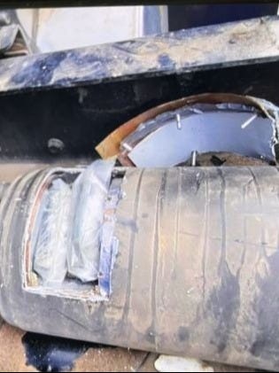 CBP Agents found $ 17 million worth of cocaine inside a tractor-trailer's air tanks in Calexico, California, on May 29, 2025. CBP Agents found $ 17 million worth of cocaine inside a tractor-trailer's air tanks in Calexico, California, on May 29, 2025.