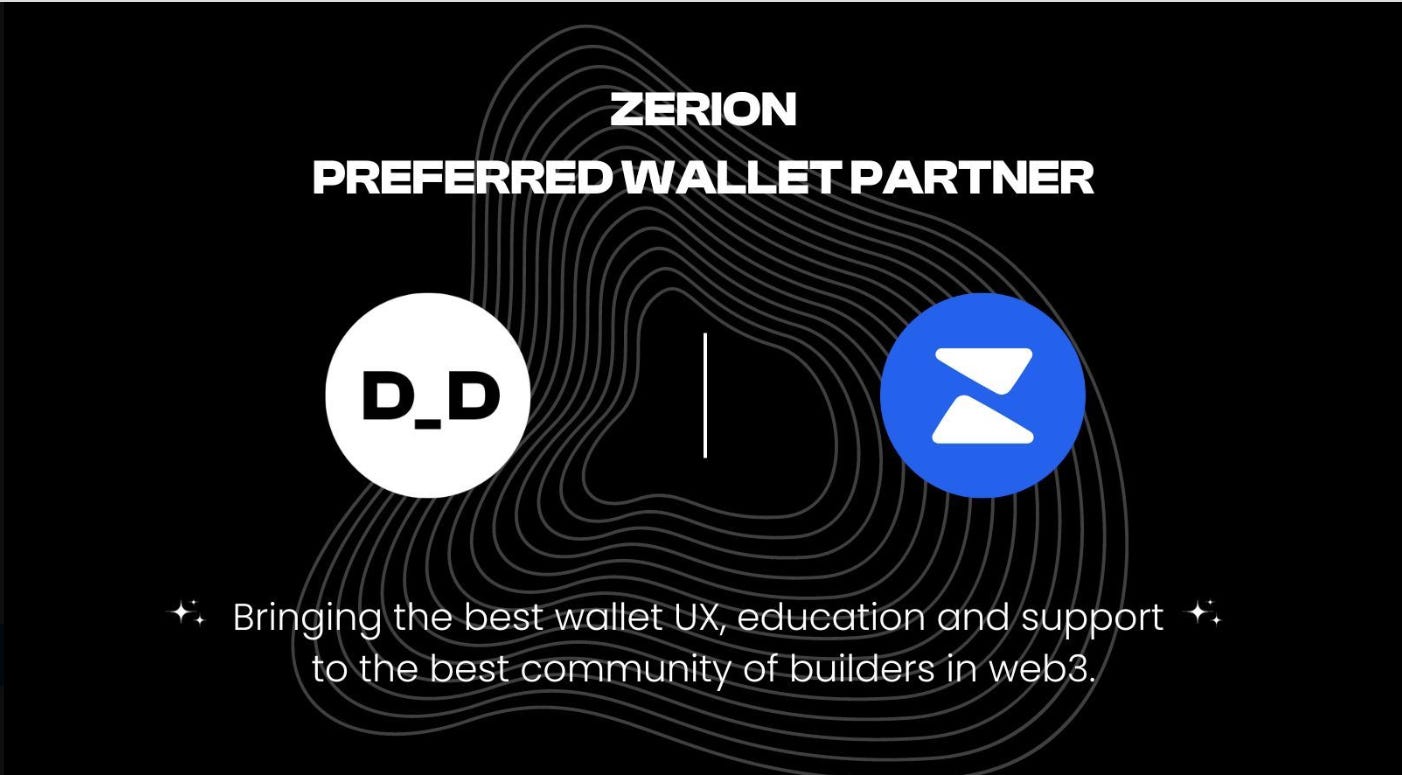 D_D x Zerion partnership