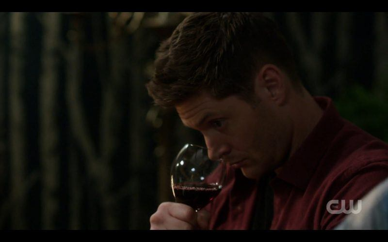 supernatural dean winchester smelling red wine glass