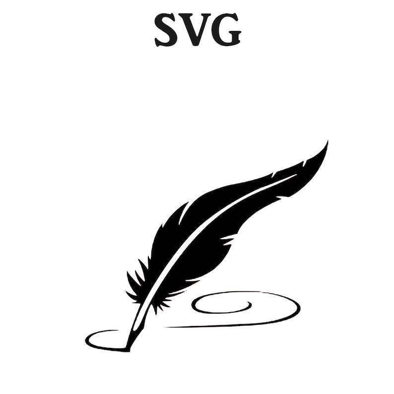 Quill Svg Quill Pen Svg Writing Svg Quill Clipart Feather image 1