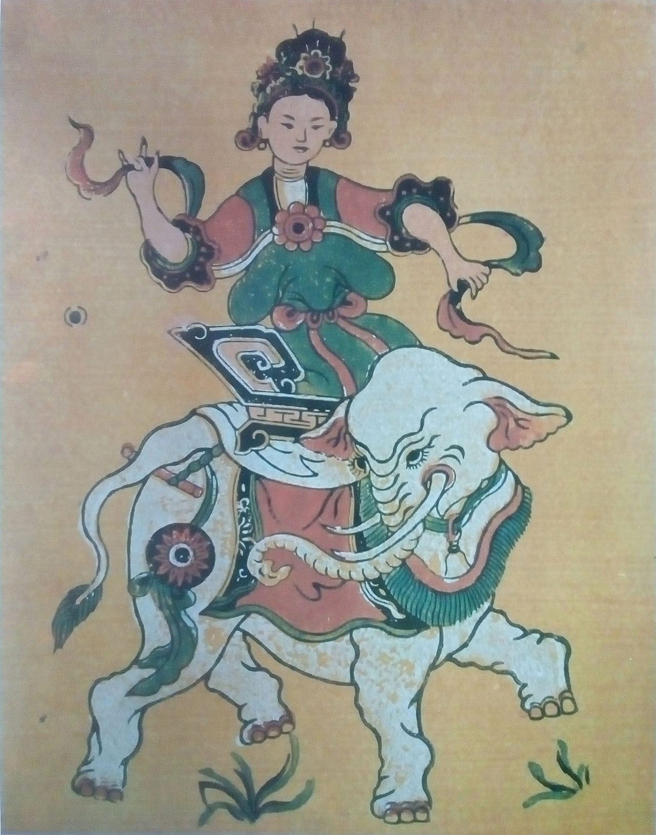 Lady Triêu riding into battle.