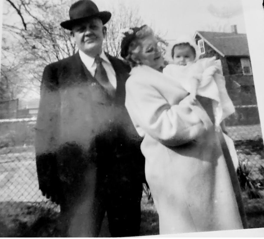 My parents & mini me, 1955