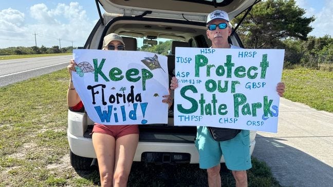 Protesters rally to protect Florida state parks, push for stronger  legislation