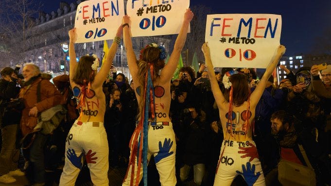 Feminist Groups At Rally In Paris