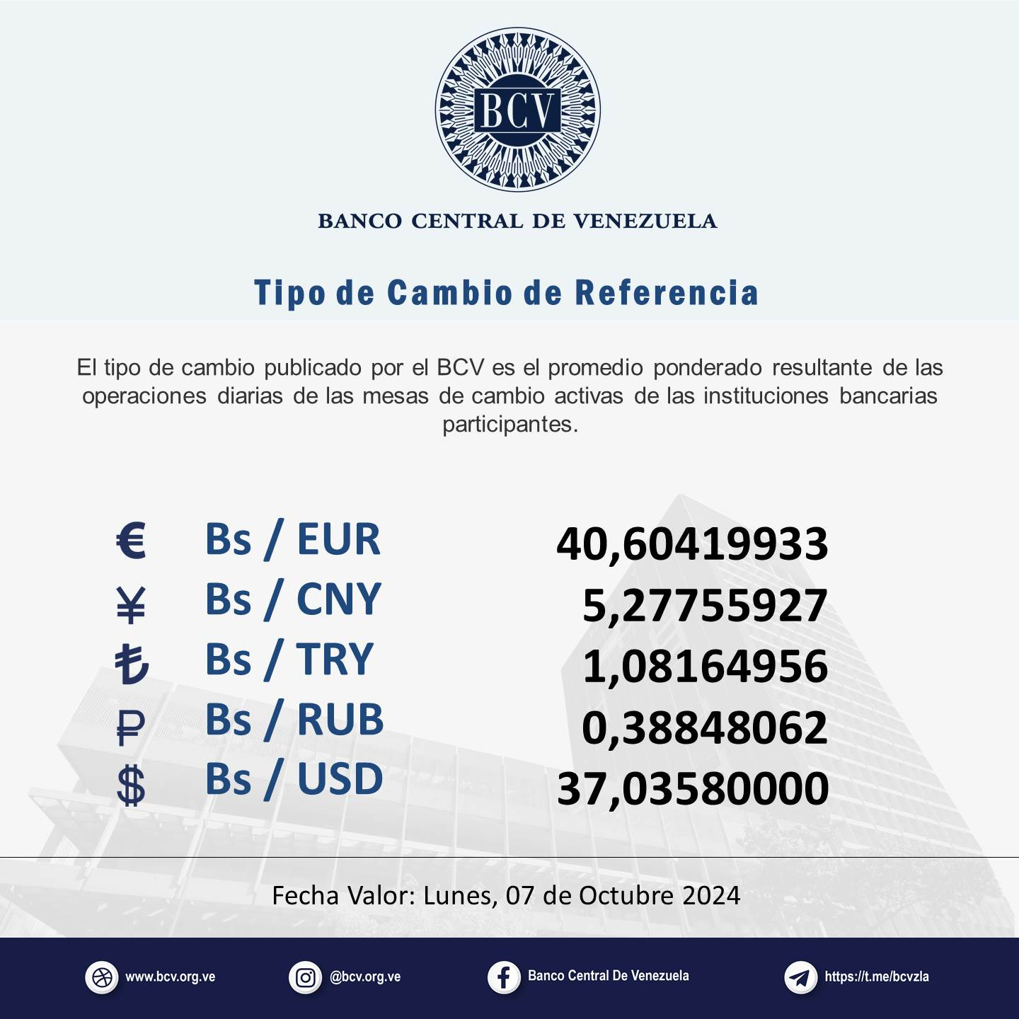 Photo by Banco Central de Venezuela on October 04, 2024. Puede ser una imagen de texto que dice Photo by Banco Central de Venezuela on October 04, 2024. Puede ser una imagen de texto que dice
