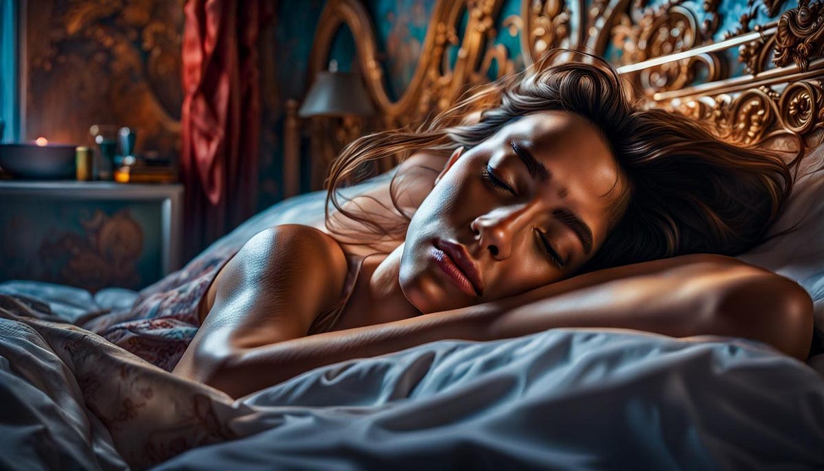 Woman sleeping in bed