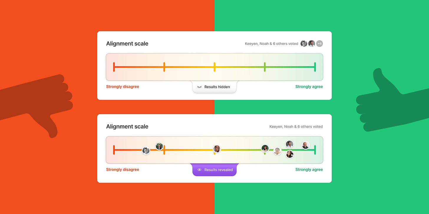 Alignment scale preview