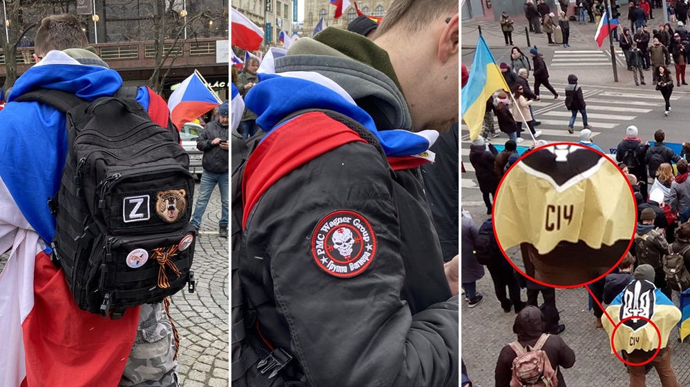 Czech capital sees anti-Govt demonstration, both the pro-Russian and pro-Ukrainian  sides carried extremist symbols - Romea.cz - Vše o Romech na jednom místě