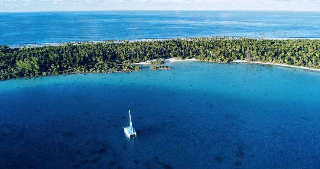 Toau Atoll, Tuamotus, French Polynesia, southeast anchorage.