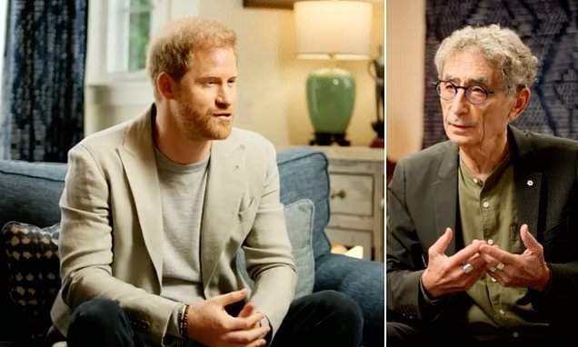 Prince Harry talks to 'toxic trauma' expert Gabor Mate | Daily Mail Online