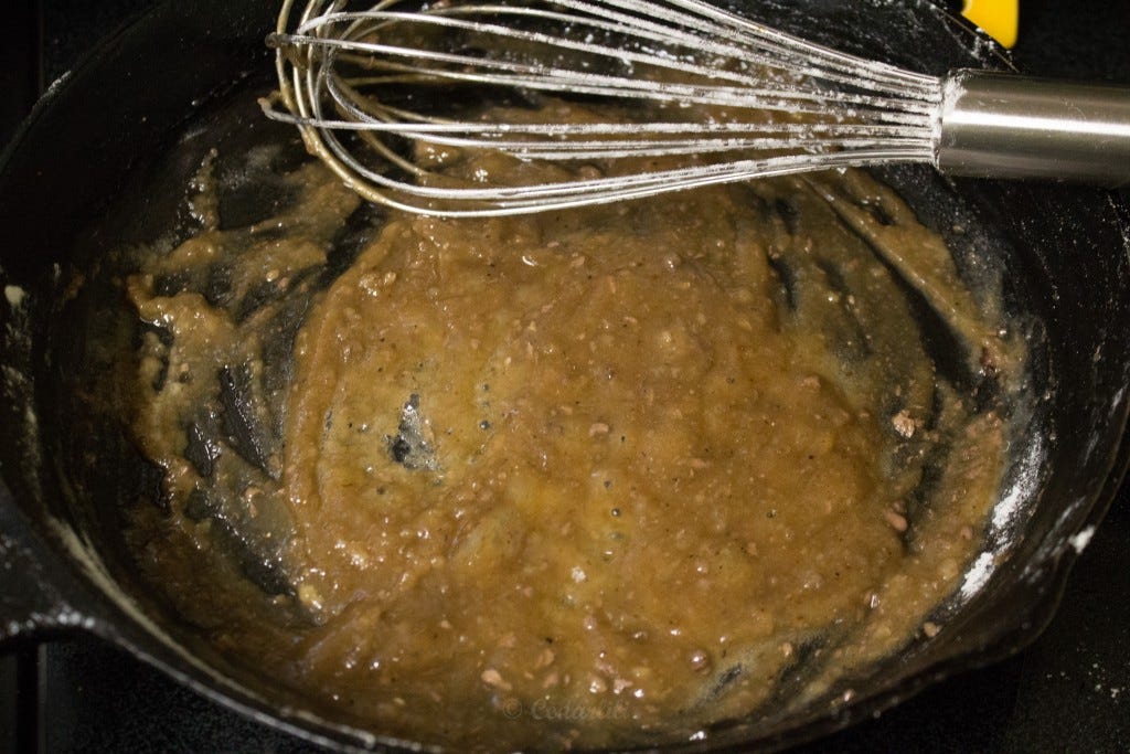 making gravy 