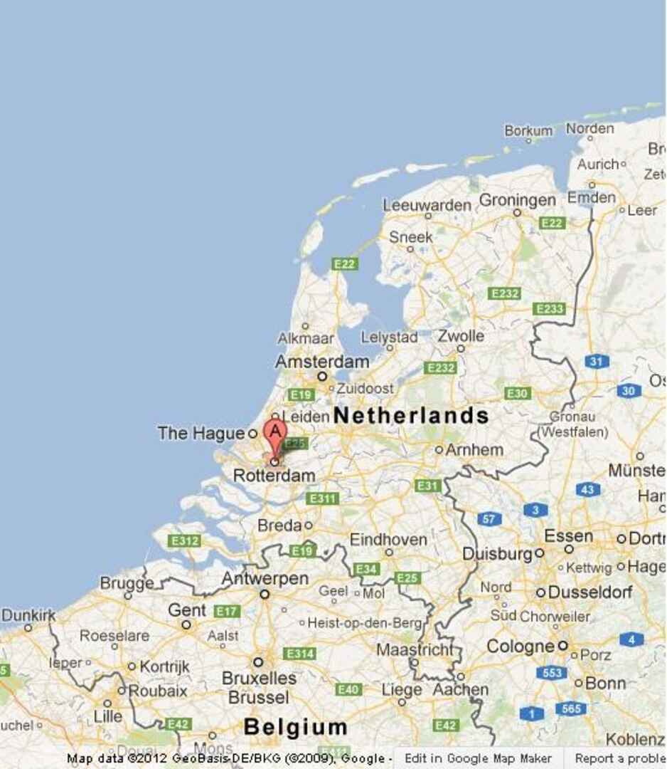 Location map of Rotterdam